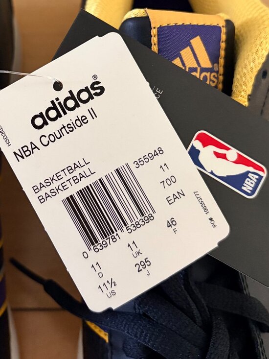 Adidas NBA Lakers Courtside II Men\'s Shoes, US size 11.5 NEW main image 10